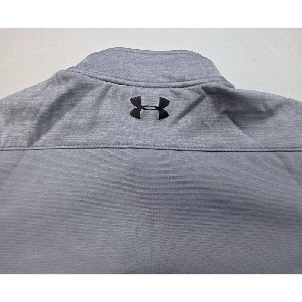 Under Armour Pullover‎ Mens L Black Gray 1/4 Zip Jacket Sweater ColdGear - Picture 8 of 10